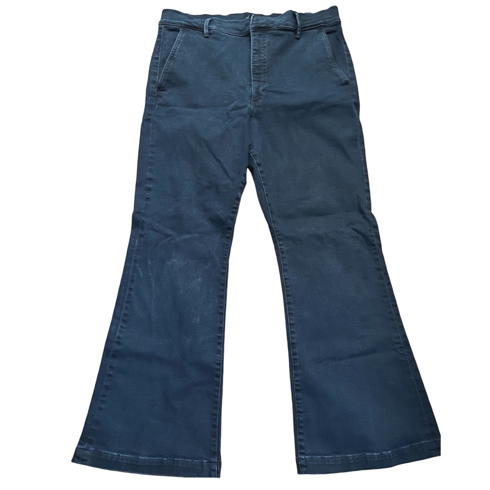 Classic Dark Wash Wide Leg Jeans Indigo Ann Taylor LOFT Women‎ 16